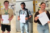 The Bedford College Group students picking up their GCSE results  