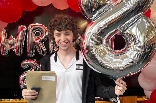Alfie celebrating at Wrenn School