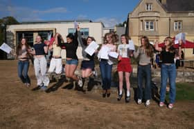 Students celebrating following fantastic results!