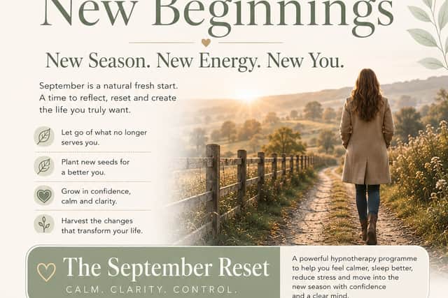 The September Reset, a new three session personalised hypnotherapy programme from Frances B Lafferty Hypnotherapy, launching in Long Buckby on 1 September 2026.