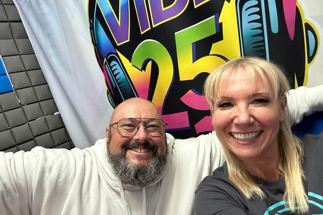 Big Shoresy pictured with presenter Jackie Brown