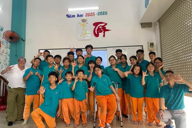 Tanya taught Vietnamese deaf children school in Da Nang, Vietnam April 2026