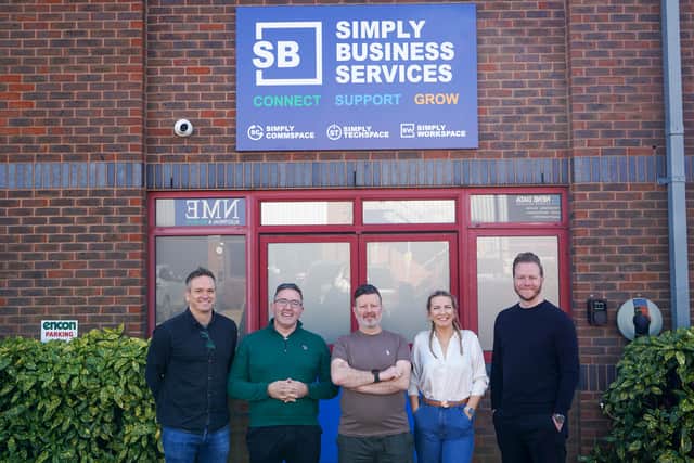 Simply Techspace management team celebrates being named finalists in national awards.