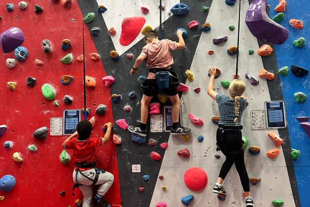 Auto-belays at The Pinnacle Climbing Centre