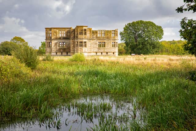Early autumn view of the Lodge at Lyveden