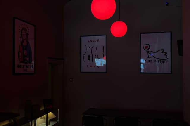 Noir’s intimate interior combines bold artwork, warm lighting and a relaxed atmosphere.
