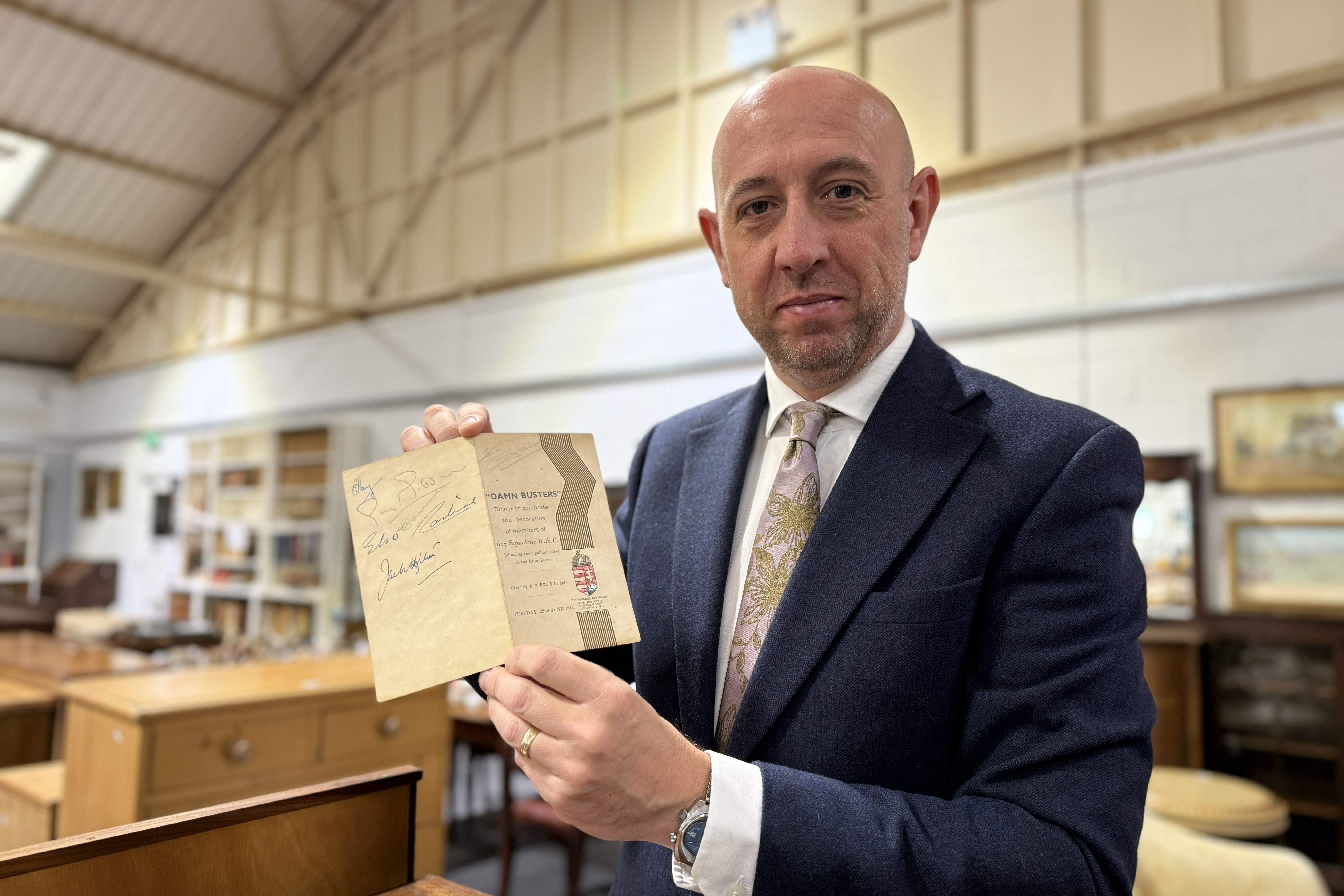 Kettering war hero's Dambusters menu sells for £4,000