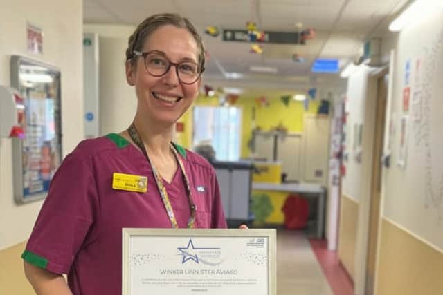 Play specialist coordinator Claire Green with her UHN Star Award