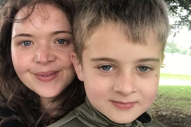 Rosie and Dylan Hampton are grateful to Play Coordinator Claire Green