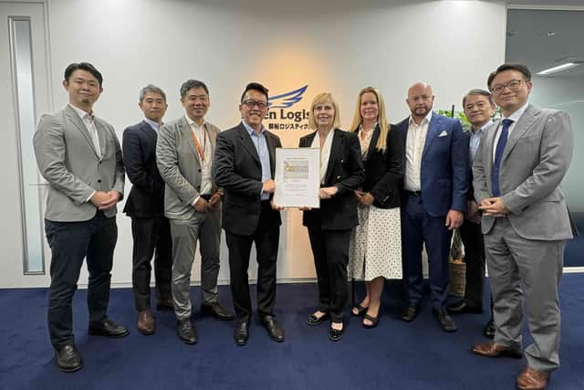 Yusen Logistics and Finnair following the signing of the Sustainable Aviation Fuel (SAF) environmental attributes agreement.