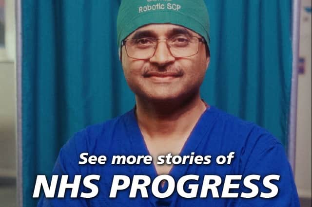 Surgical Care Practitioner Sathian Kizhakkinayil in the campaign.