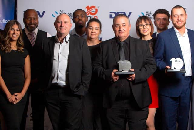 The MI Transport team with the Small Logistics Company of the Year award
