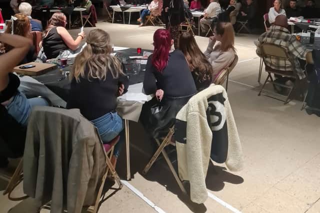 Guests enjoying last year's successful Murder Mystery Evening, Murder Most Haunted, at Finedon Community Centre.