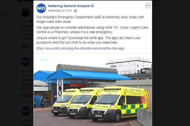 KGH posted on Facebook to say they were very busy
