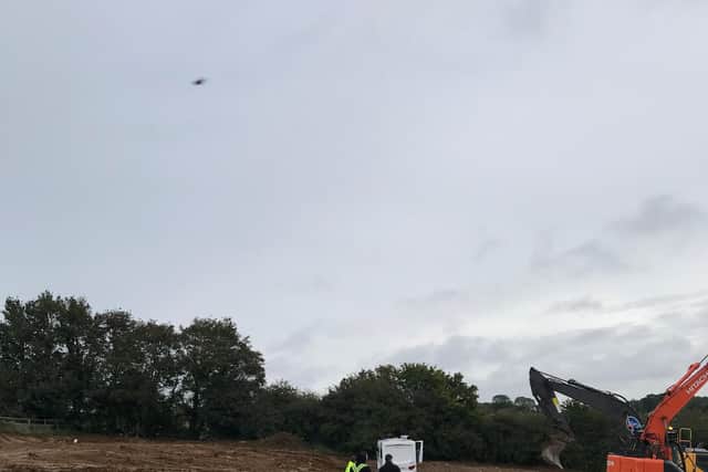 The land in Cransley Road has been levelled and there has been large machinery at the site carrying out work