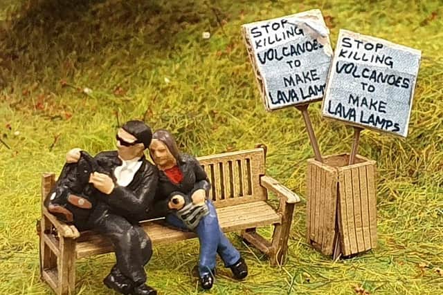 Protesters take a break