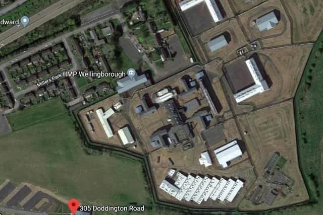 The crematorium (at 305 Doddington Road) is only separated from the new prison by a field.