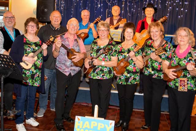The Happy Together ukulele group provided entertainment for the day's celebrations