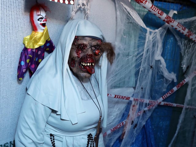 Jackie had dressed as a zombie nun