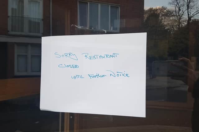 Signs are up in the windows saying the restaurant has closed until further notice