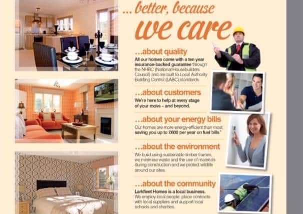 Larkfleet's brochure boasts about how they care about quality and their customers