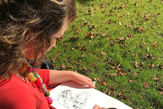 Katie sketching