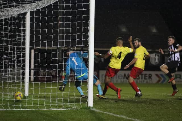 Jordon Crawford gave the Steelmen some hope with this late effort