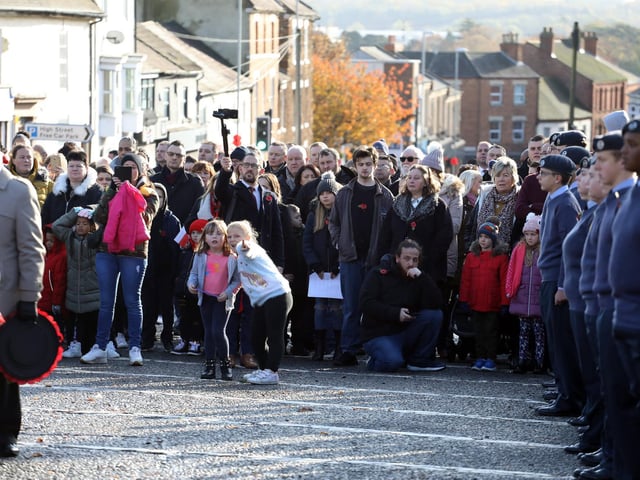 Hundreds joined in the service
