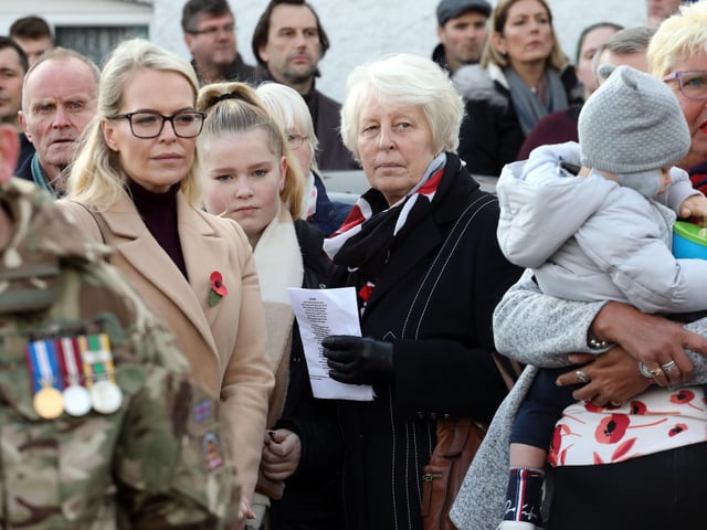 Different generations came together to pay their respects