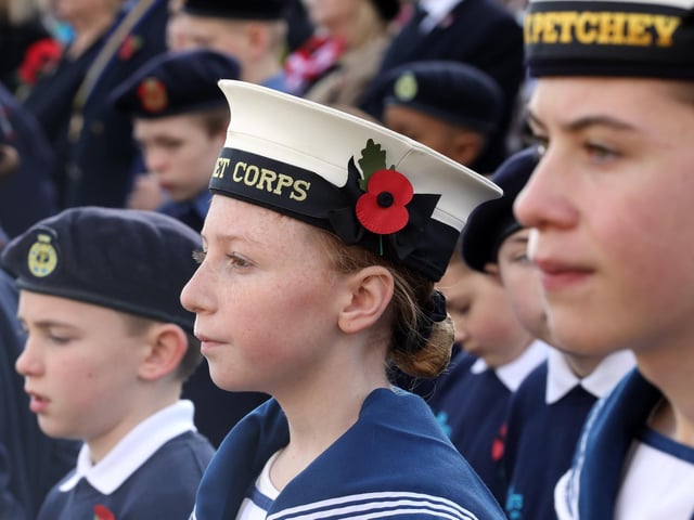 Cadets stand in tribute
