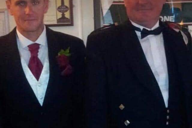 Jamie with his dad Andrew.