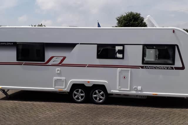 One of the stolen caravans.