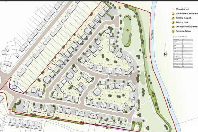 The plan of the Nicholas Road site