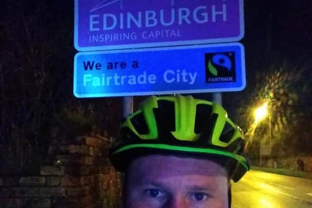 Chris reached Edinburgh last week and is now on his way back to Kettering