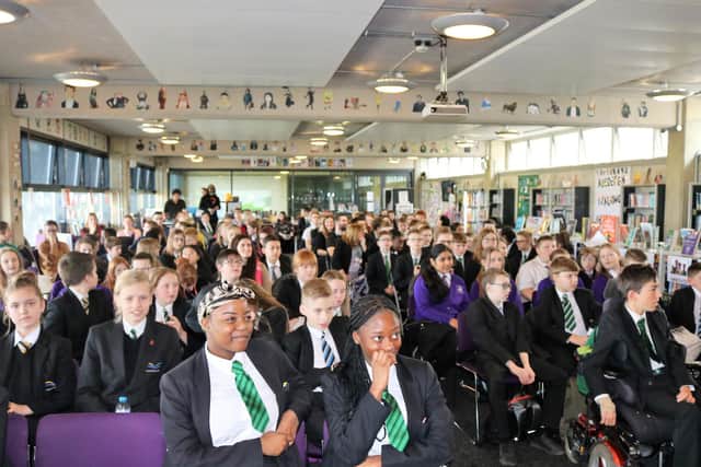 Students were fascinated by Kwame's talk.