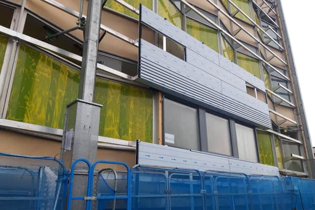A mock-up of how the cladding will look.