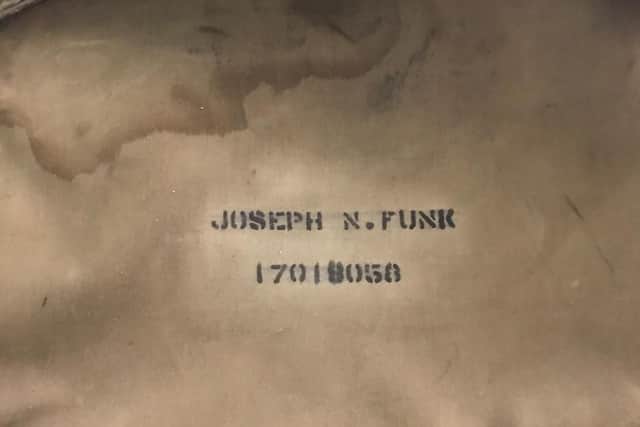 Joseph's kit bag that was left in Kettering