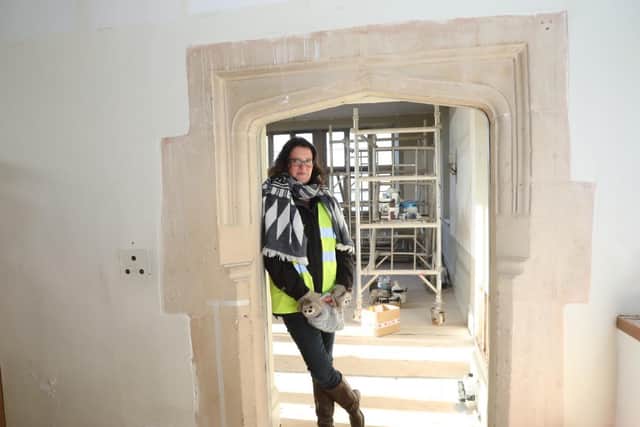 Shona in the doorway of the new cafe