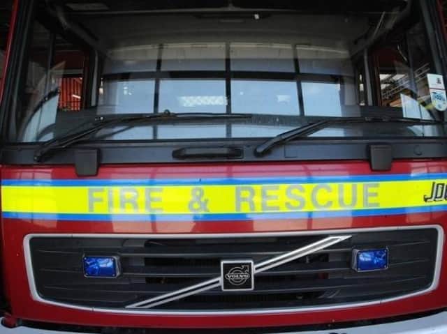 A van was set on fire in an arson attack in Corby on Saturday