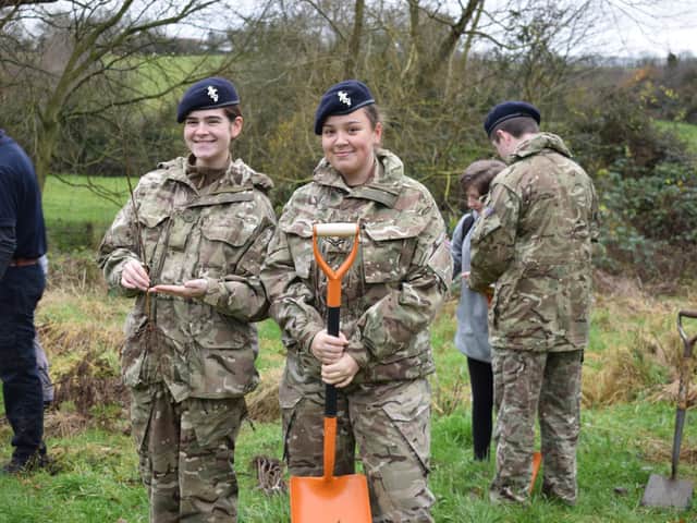 Cadets from Montsaye Academy in Rothwell planted 50 trees last week