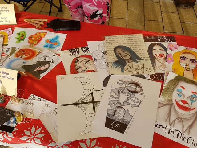 Bronte said her artwork can take her between 45 minutes to three hours for each piece.