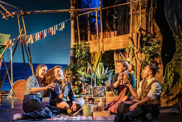 The Robinson family find themselves washed-up on a faraway island