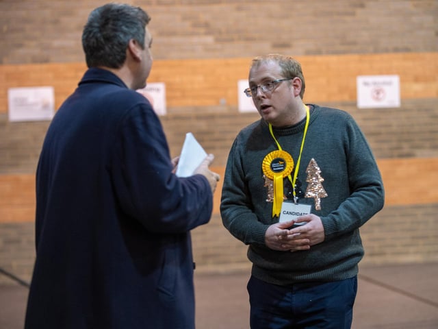 Chris Nelson made the most of a December election with a Christmas jumper