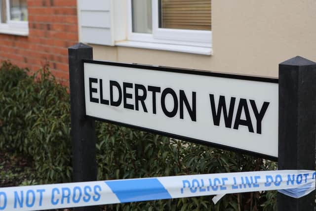 The woman, who has been named by her family as Marion Price, was found in Elderton Way. Picture: SWNS