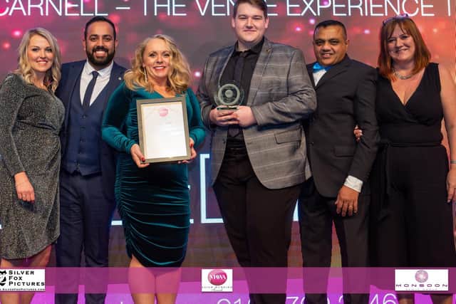 Wicksteed Park accepts their award for best alternative wedding venue at the Midlands Asian Wedding Awards in Birmingham last Thursday