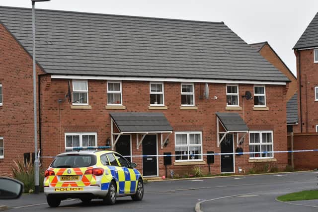 A police cordon at the scene. Picture by Louise Smith.