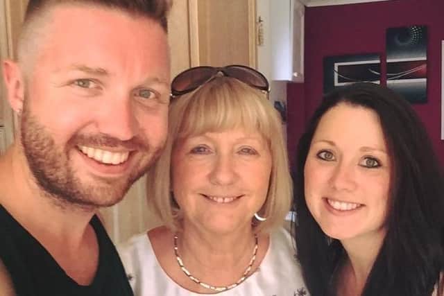 Marion (Centre) with her son Gary and daughter Toni