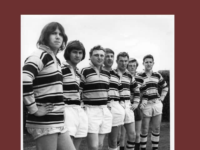 Ron Hogg, pictured in 1975, as part of the S&L Rugby Sevens team.