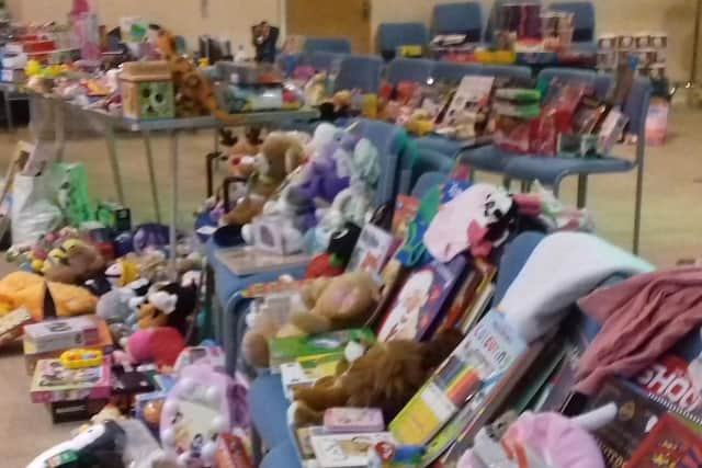 Some of the toys and gifts on offer at the event last Saturday (December 14)