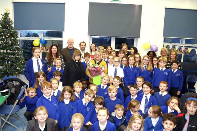 Mrs Havlickova was presented with lots of flowers and gifts at her leaving party